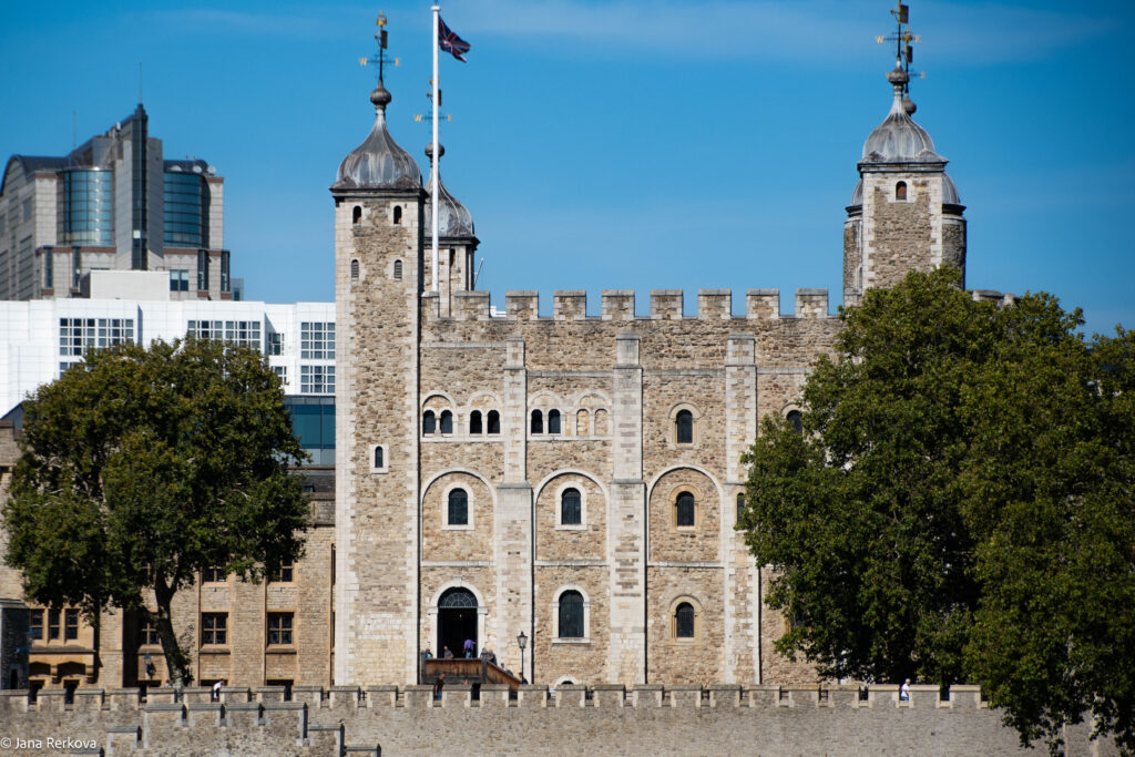 An exterior view of The White Tower at the Tower of London