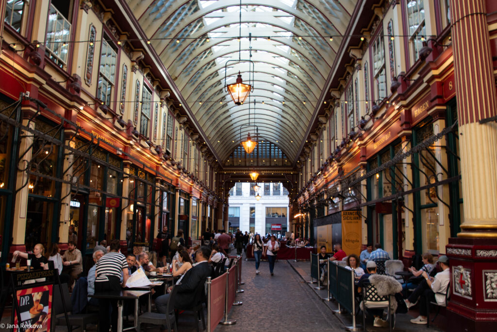 Interior of the Leadenhall Market in London