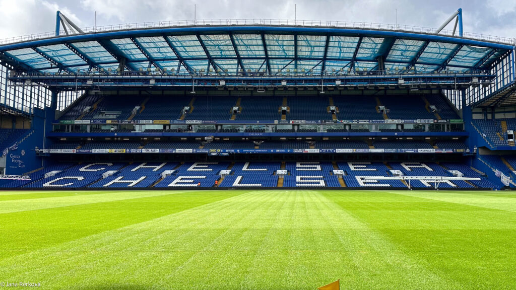 interior of the Chelsea FC stadium