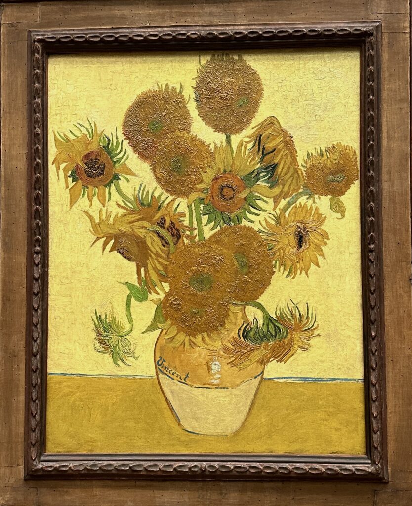 A paining of Sunflowers by Van Gogh