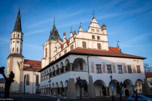 Levoča Town Square with the Basilica of St James and the Renaissance Town Hall