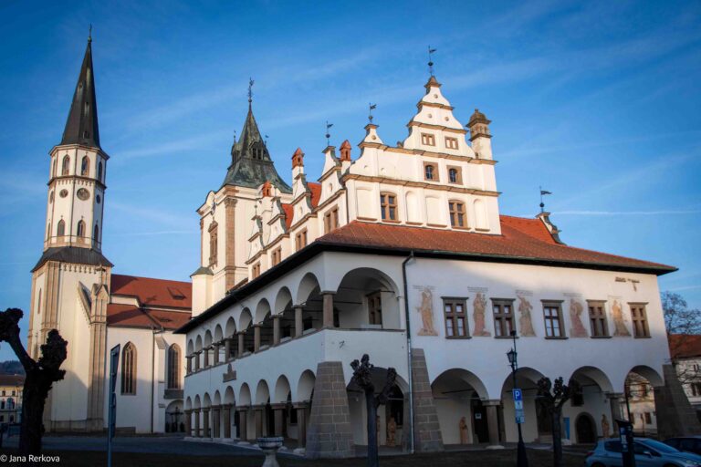 Levoča Town Square with the Basilica of St James and the Renaissance Town Hall