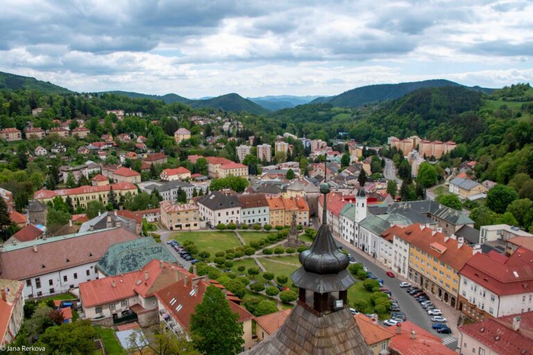 A view of Kremnica town centre from the Church of St Catherine
