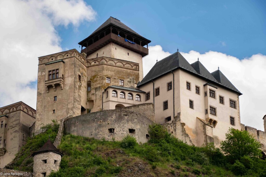 Trenčín Castle perched on a hill in Trenčín, Slovakia